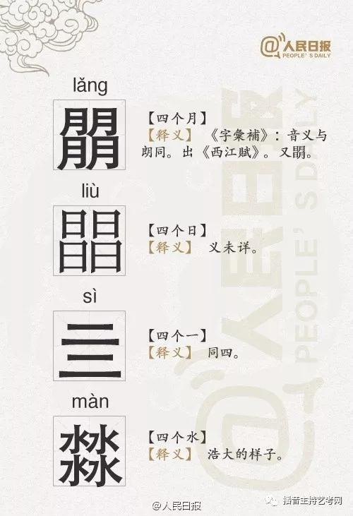  这36个四字重叠的汉字你都会读吗