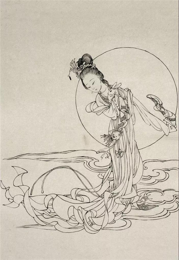 蔡岚工笔人物欣赏令人震撼的中国传统线描