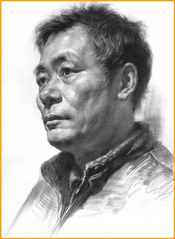 素描教学  男性的脸部调子就会重一些,因为男性的脸部结构更加明显,从