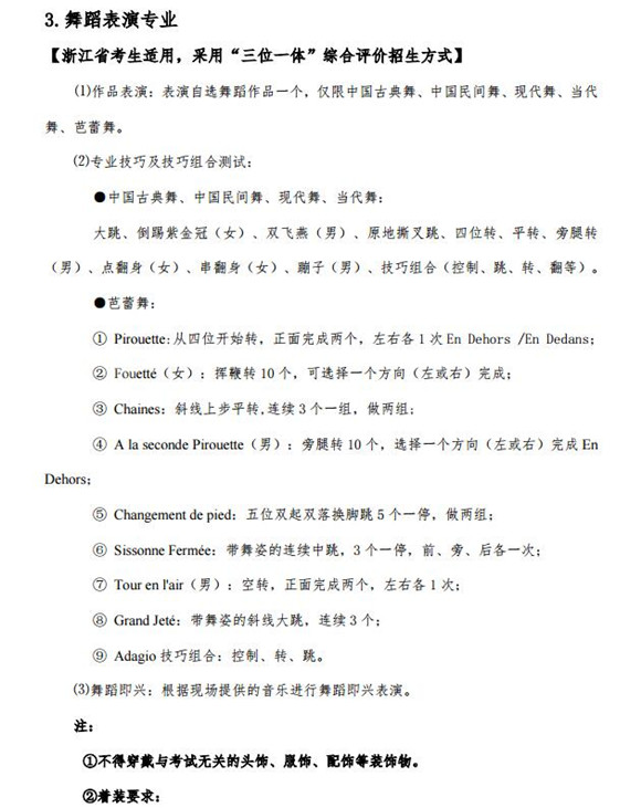 浙江音乐学院2019年全日制本科招生专业目录及考试大纲